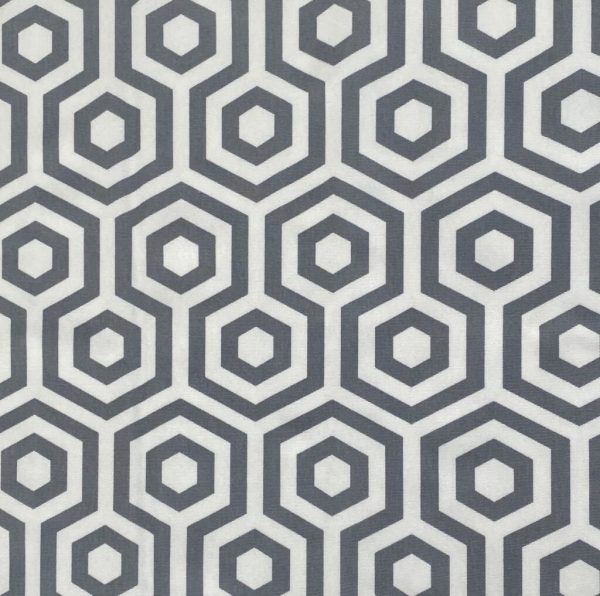grey geometric vinyl tablecloth main image