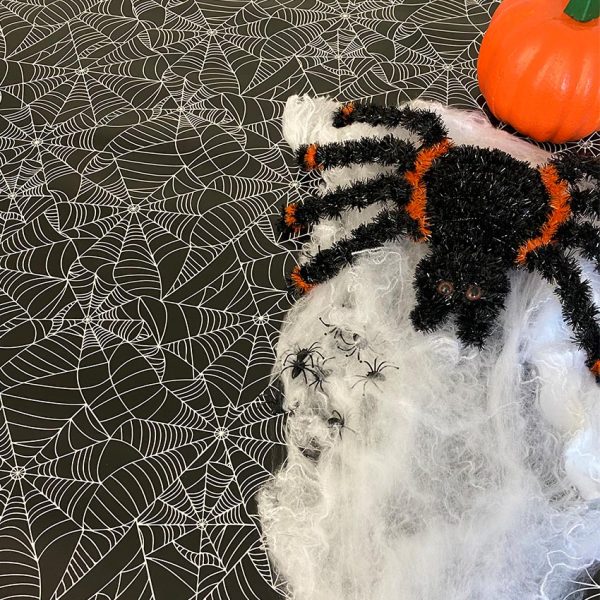 Halloween Tablecloth Spiders Web Pattern Image 1